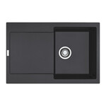 Granitinė plautuvė Franke Maris MRG 611 Fragranite plačiu ventiliu, 78 cm. x 50 cm., juodos (Onyx) spalvos